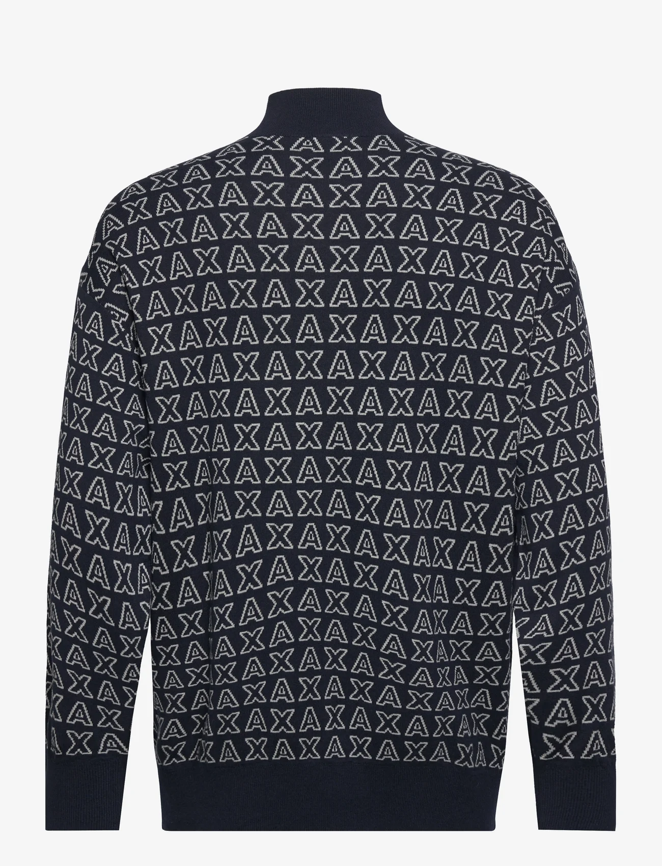 Armani Exchange - PULLOVER - megztinis su apvalios formos apykakle - 25ey-navy bold outline lo - 1
