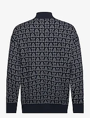 Armani Exchange - PULLOVER - knitted round necks - 25ey-navy bold outline lo - 1