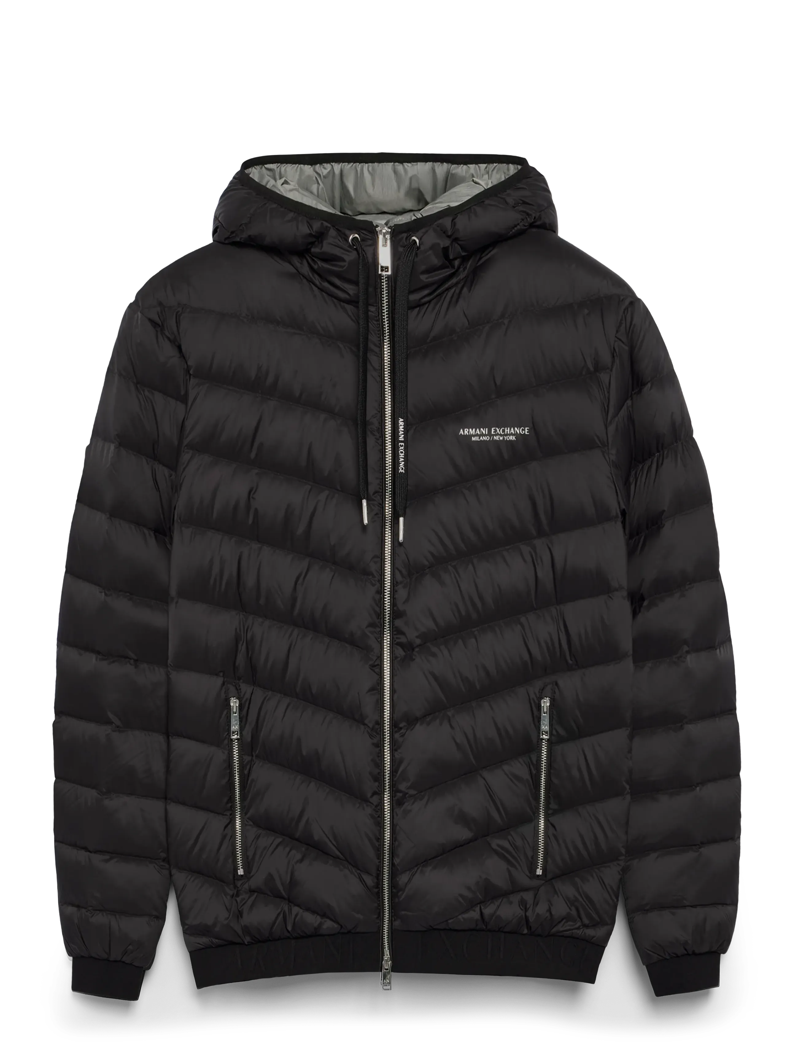 DOWN JACKET - BLACK/MELANGE GREY B