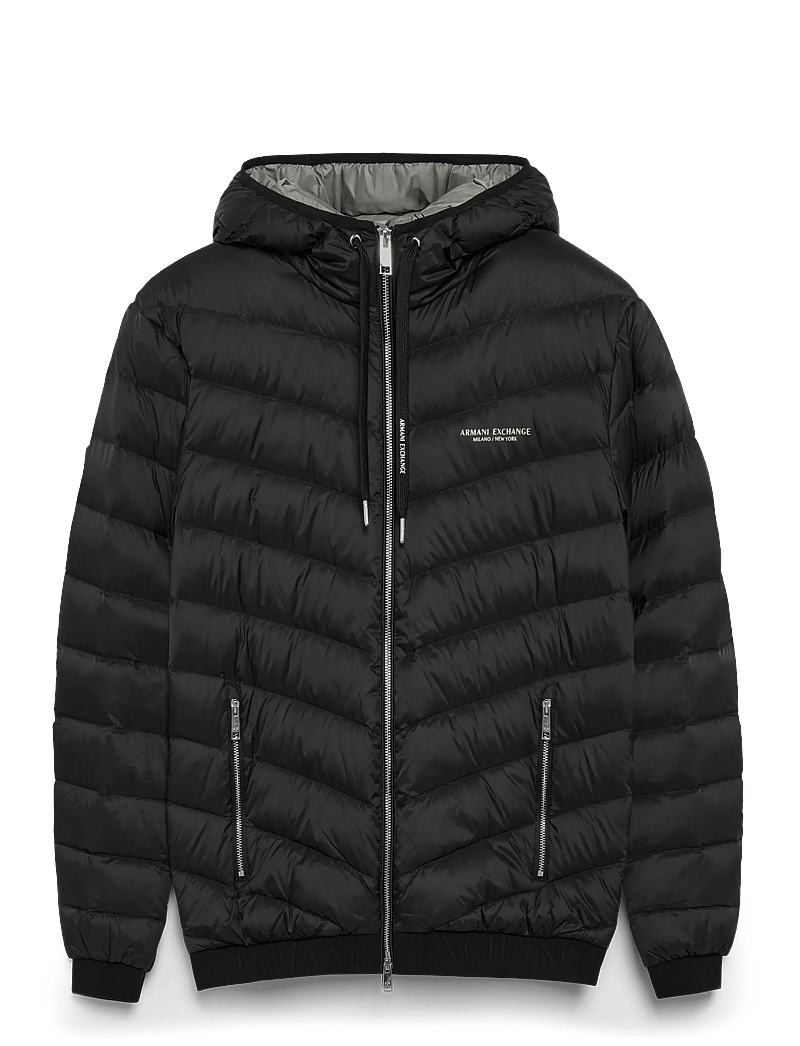 Armani Exchange - DOWN JACKET - vinterjackor - black/melange grey b - 1