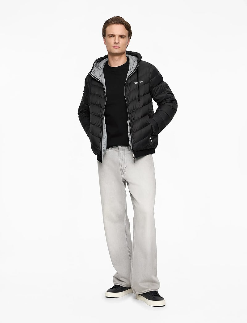 Armani Exchange - DOWN JACKET - vinterjackor - black/melange grey b - 2