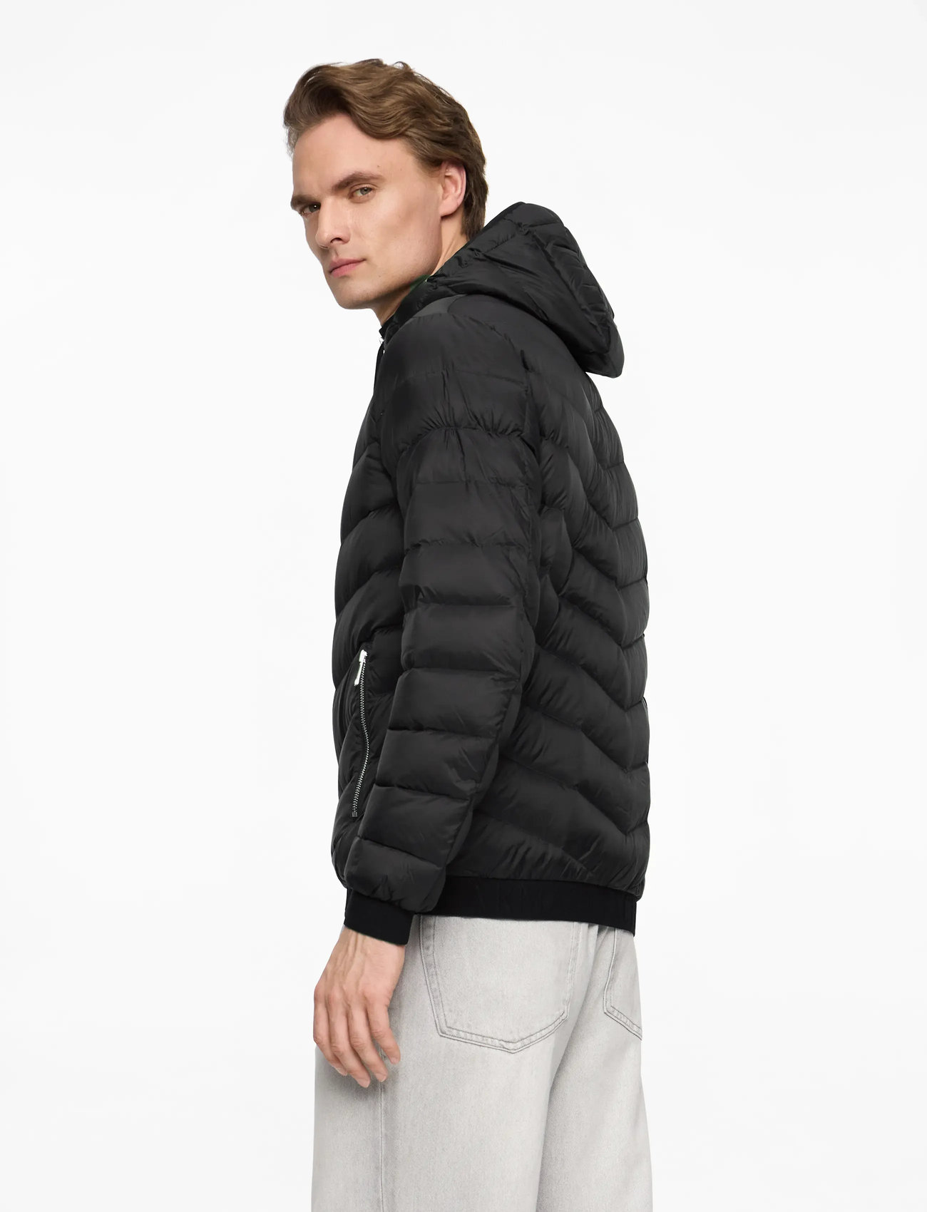 Armani Exchange - DOWN JACKET - vinterjackor - black/melange grey b - 3