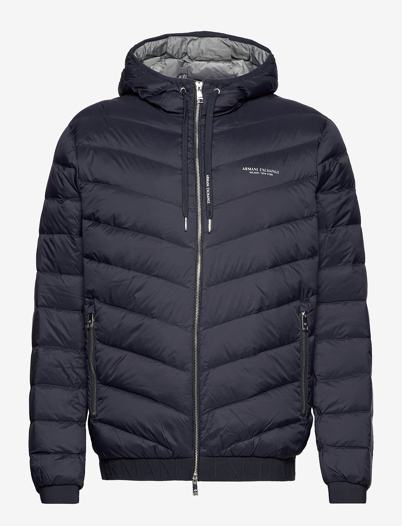 Armani Exchange - DOWN JACKET - efterårsjakker - navy/melange grey - 0
