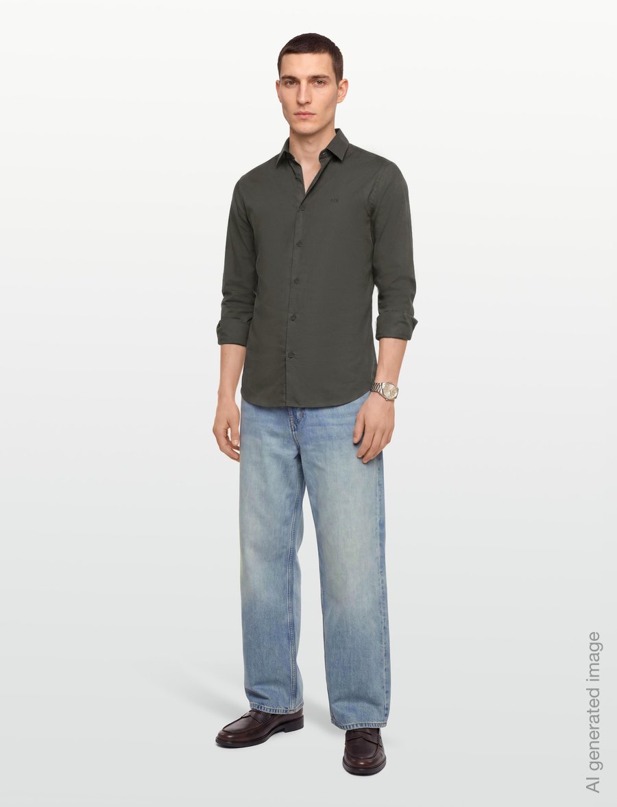 Armani Exchange - SHIRT - freizeithemden - peat - 0