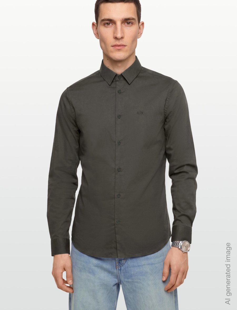 Armani Exchange - SHIRT - freizeithemden - peat - 3