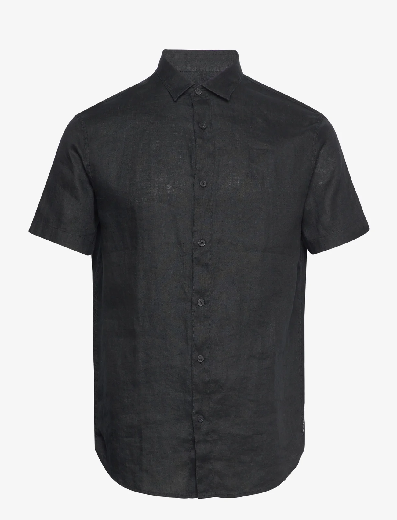 Armani Exchange - SHIRT - koszule lniane - 1200-black - 0