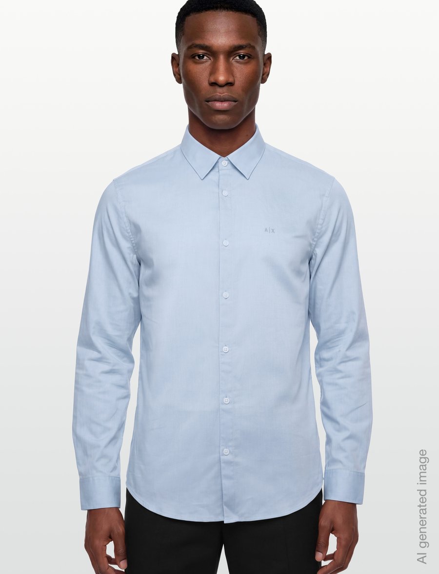 Armani Exchange - SHIRT - casual skjorter - light blue oxford/7b - 3