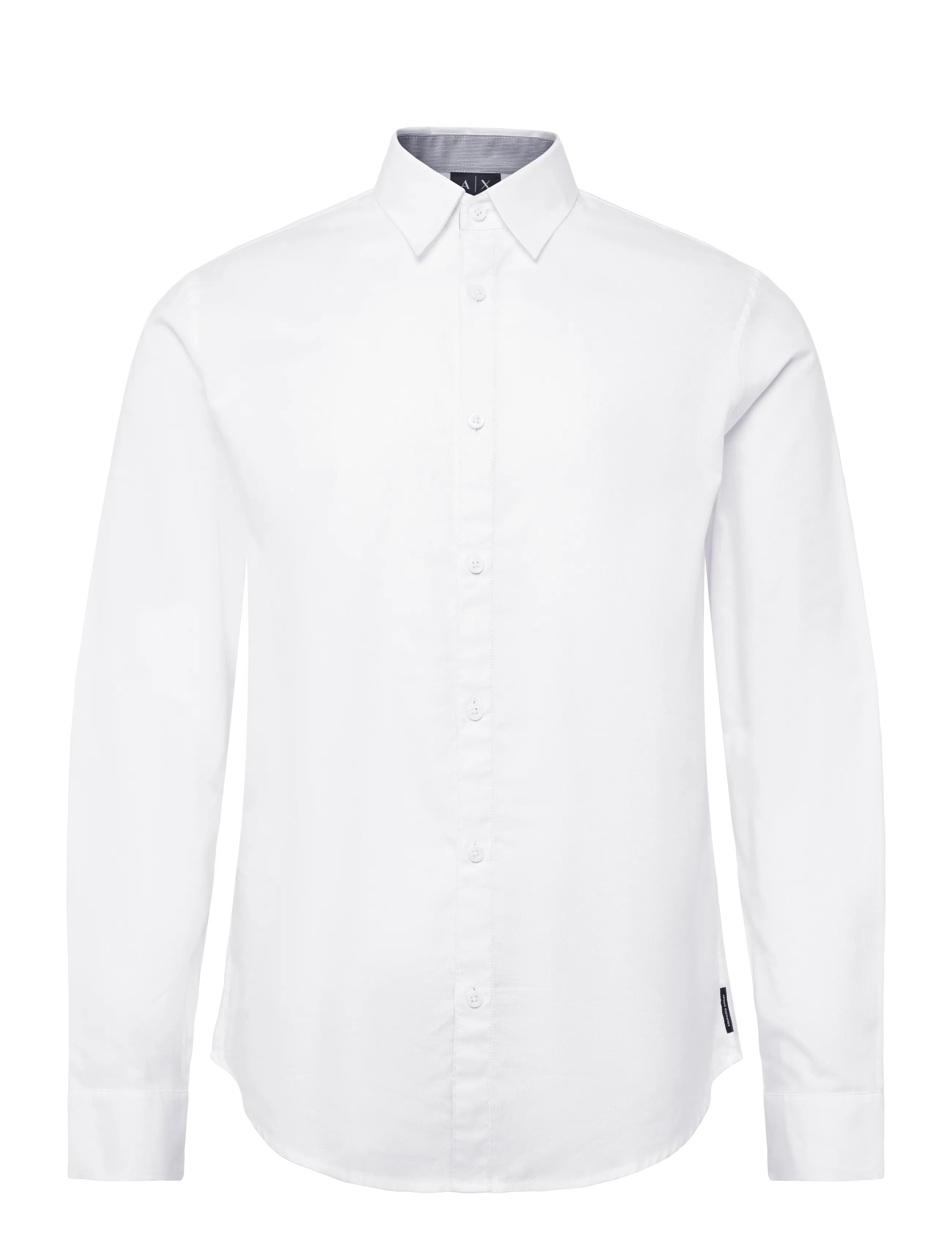 Armani Exchange SHIRT - Casual skjorter - WHITE OXFORD/7BLUE/W / white