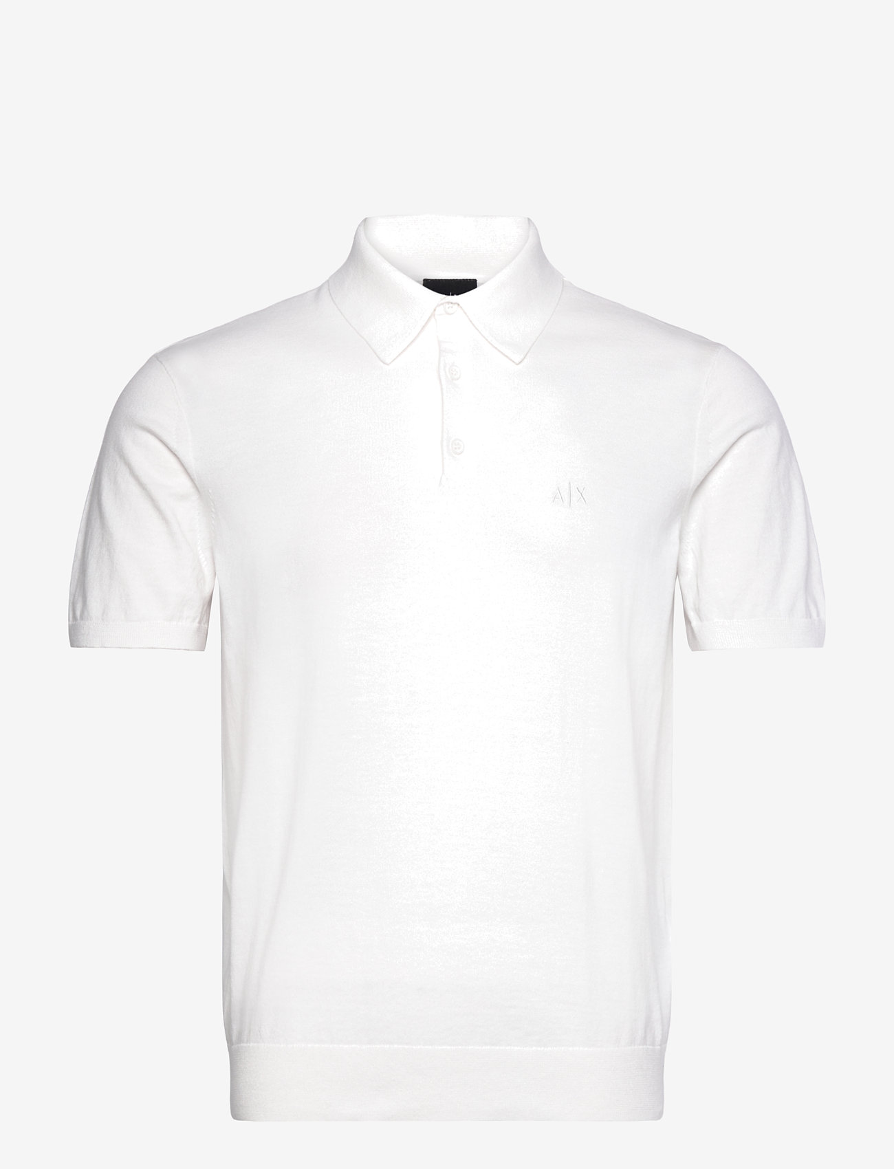 Armani Exchange - KNIT POLO - stickade pikéer - off white - 0