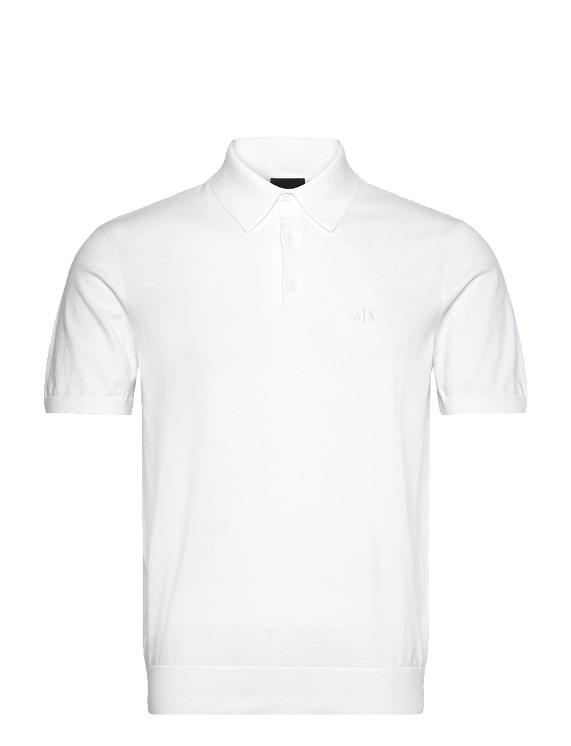 Armani Exchange - KNIT POLO - stickade pikéer - off white - 0