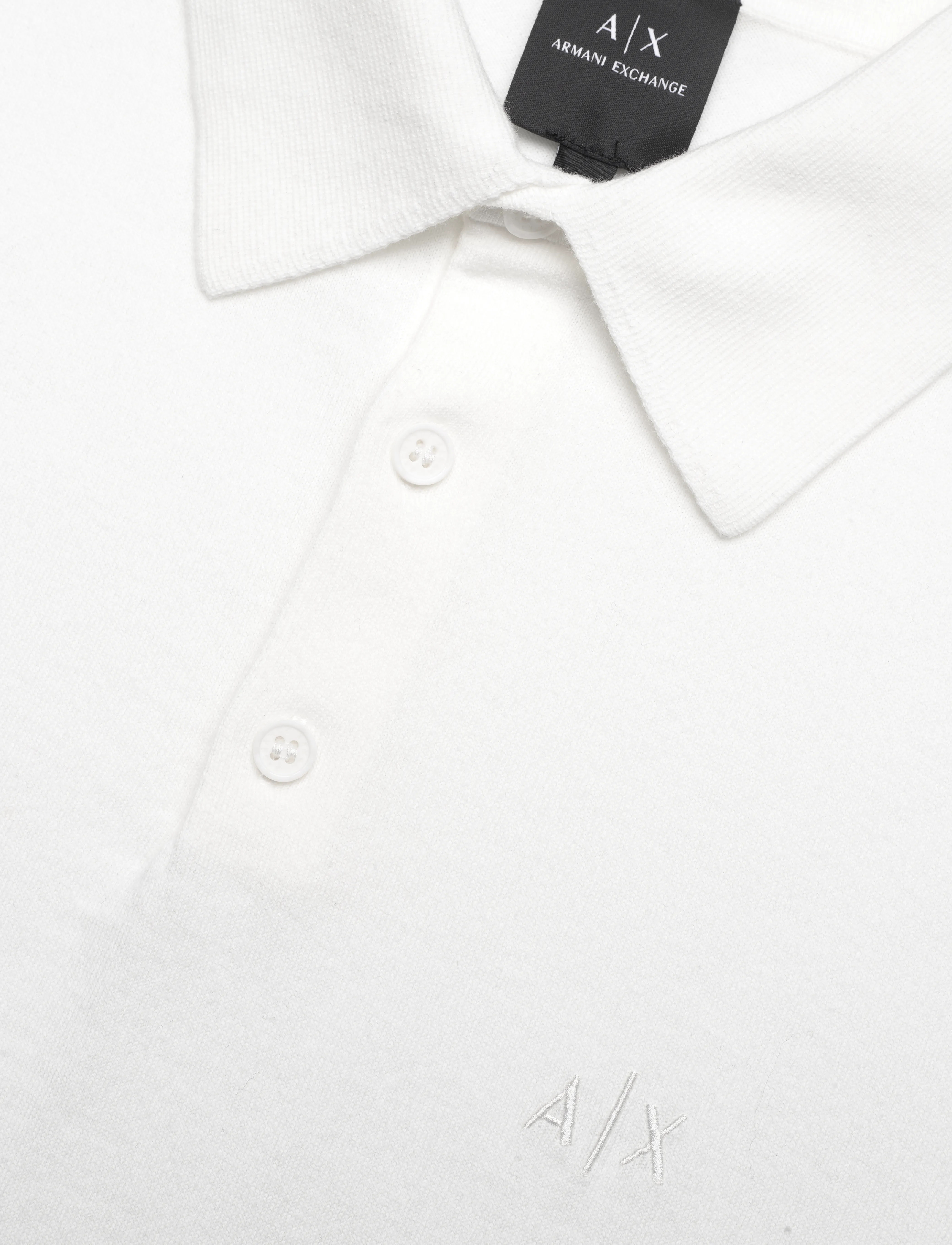 Armani Exchange - KNIT POLO - off white - 2
