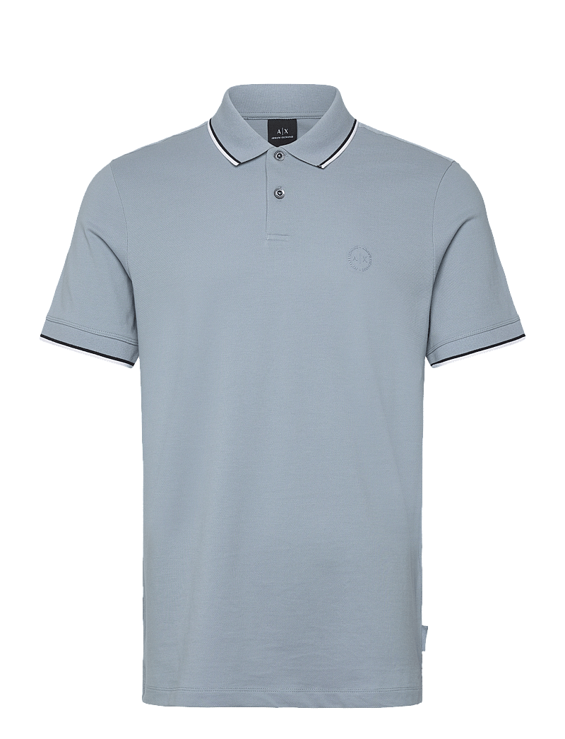 Armani Exchange - POLO SHIRT - kortærmede poloer - ashley blue - 0