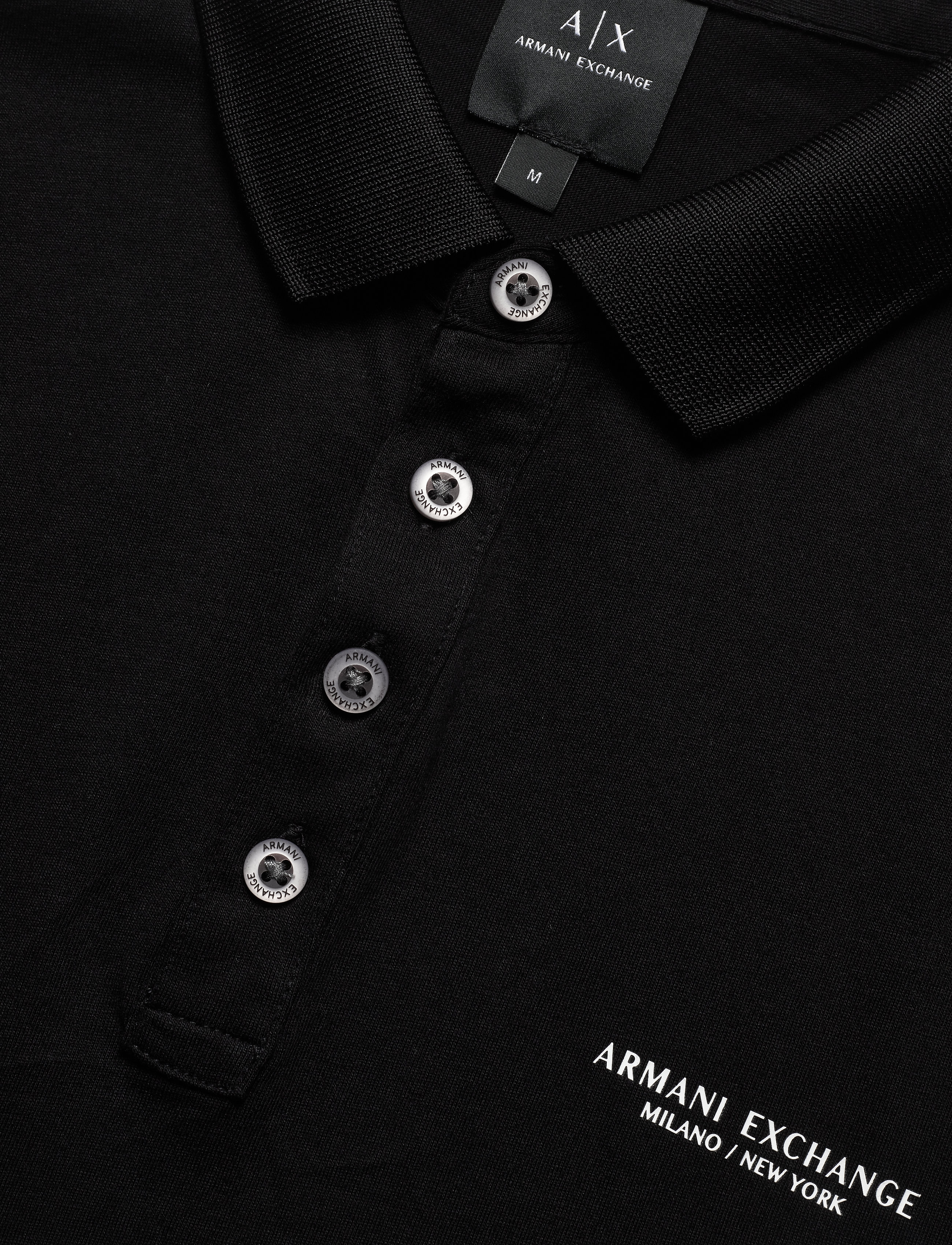 Armani Exchange - POLO SHIRT - kortærmede poloer - black - 2