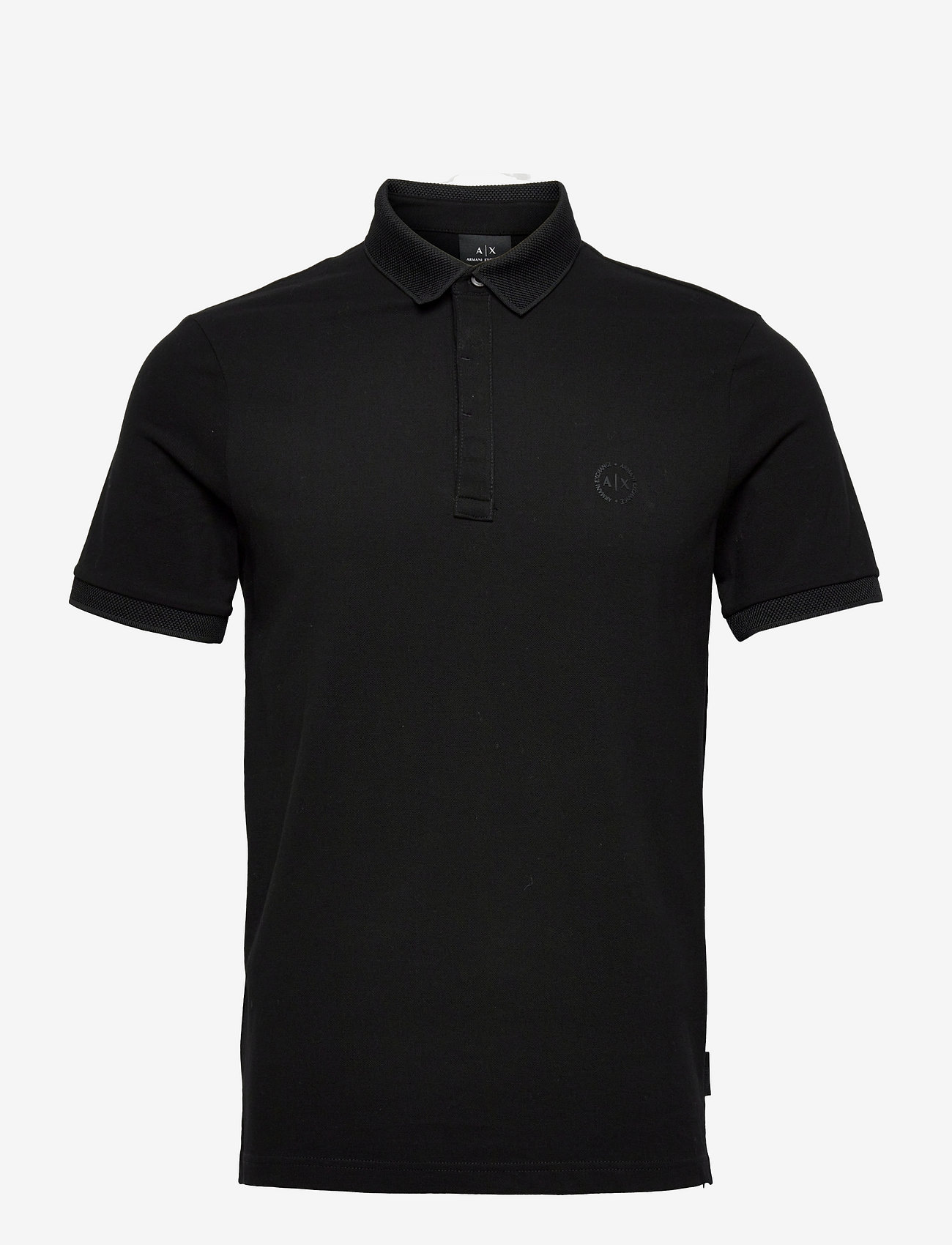Armani Exchange - POLO SHIRT - kortærmede poloer - black - 0