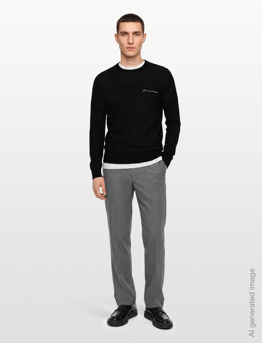 Armani Exchange - PULLOVER - rundhals - black - 0