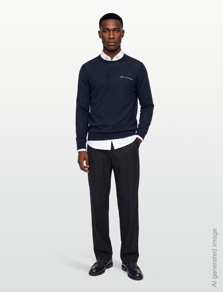 Armani Exchange - PULLOVER - round necks - navy - 0