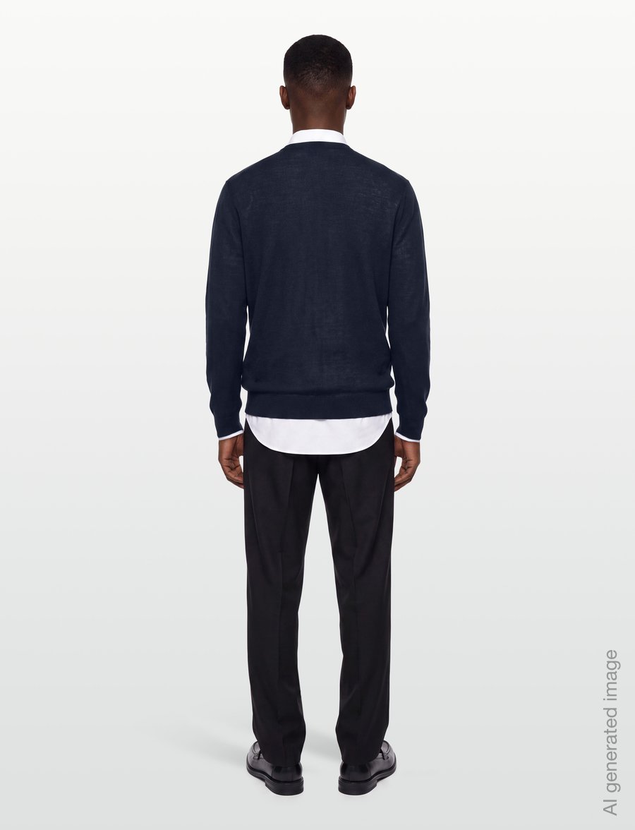 Armani Exchange - PULLOVER - round necks - navy - 4