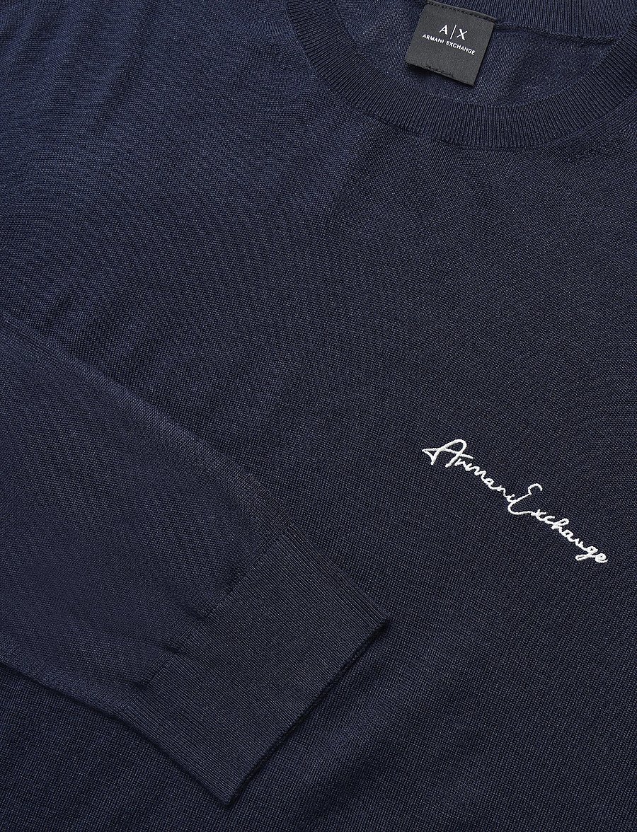 Armani Exchange - PULLOVER - Ümara kaelusega - navy - 2
