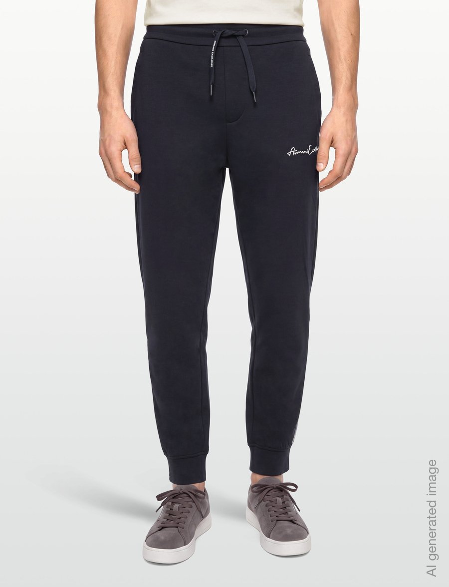 Armani Exchange - TROUSER - joggingbyxor - navy - 3