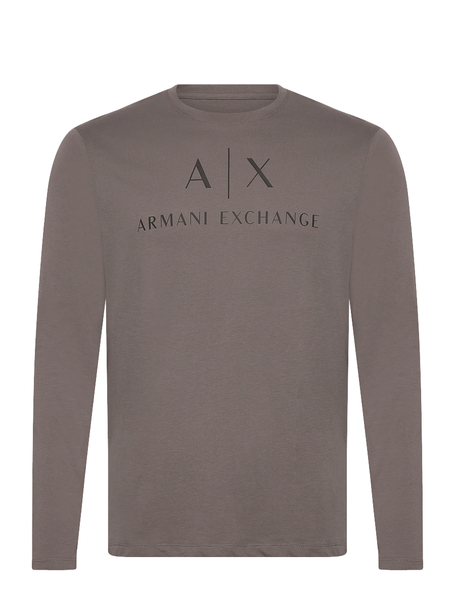 Armani Exchange - T-SHIRT - długi rękaw - dark gull gray - 0