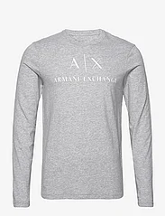 Armani Exchange - T-SHIRT - long-sleeved t-shirts - heather grey - 0