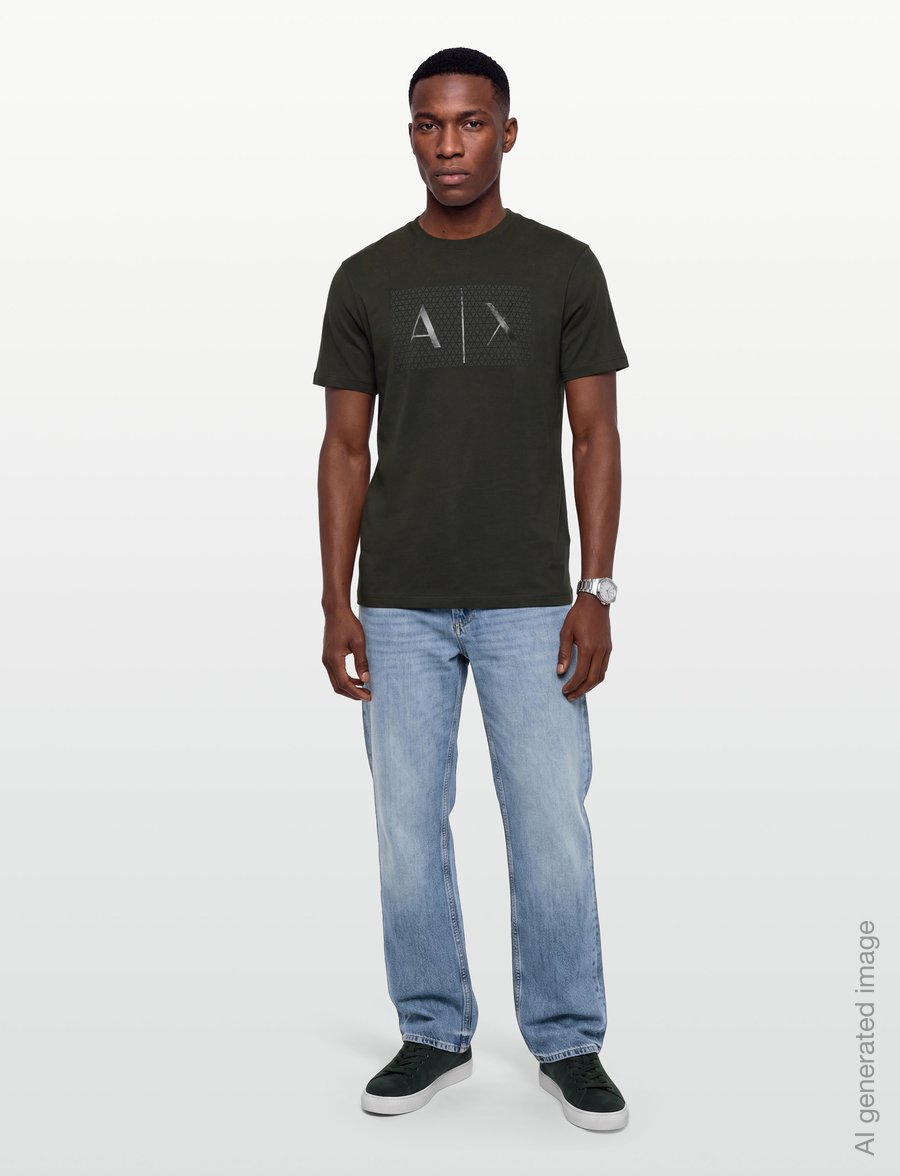 Armani Exchange - T-SHIRT - kortærmede t-shirts - peat - 0