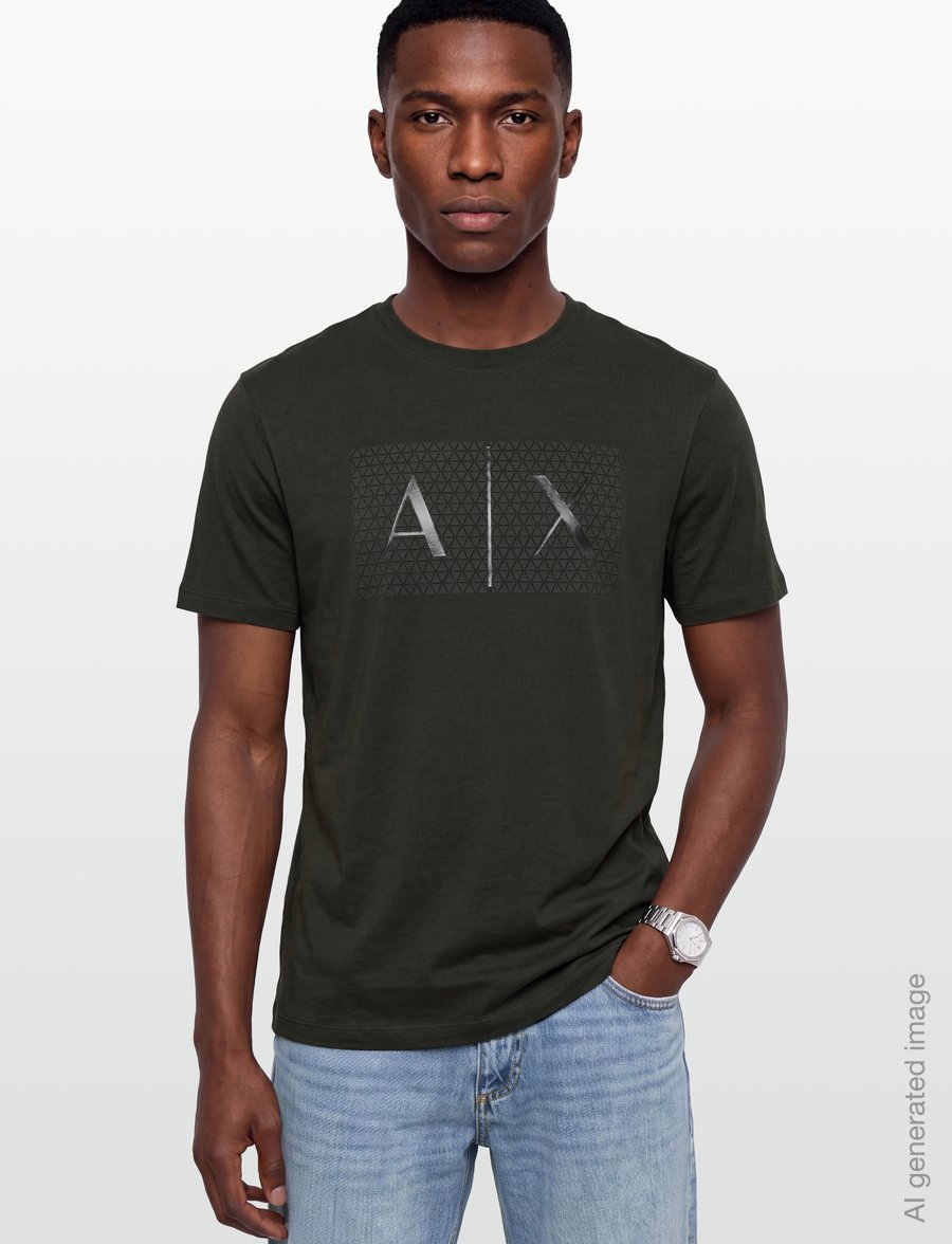 Armani Exchange - T-SHIRT - kortærmede t-shirts - peat - 3