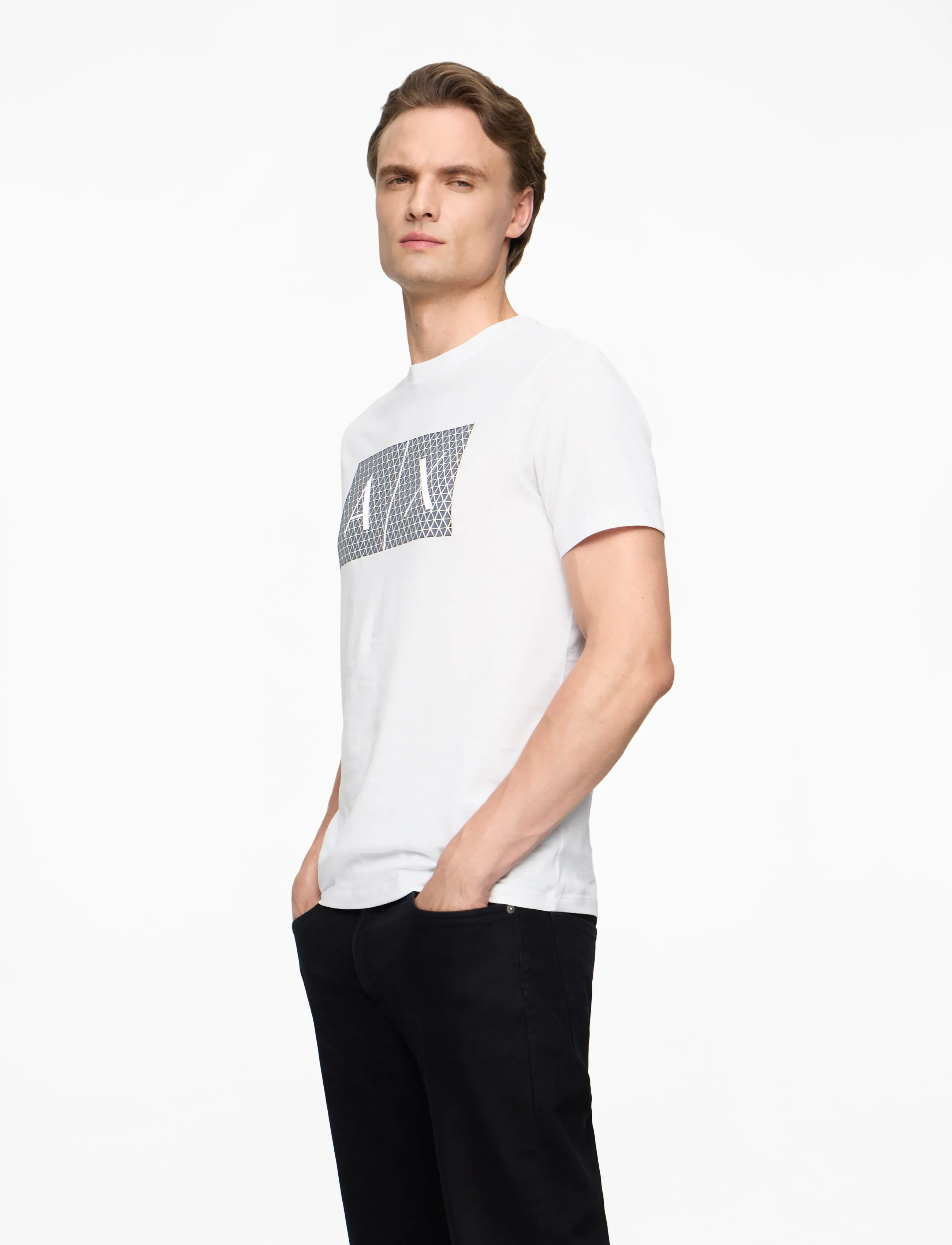 Armani Exchange - T-SHIRT - short-sleeved t-shirts - white - 3