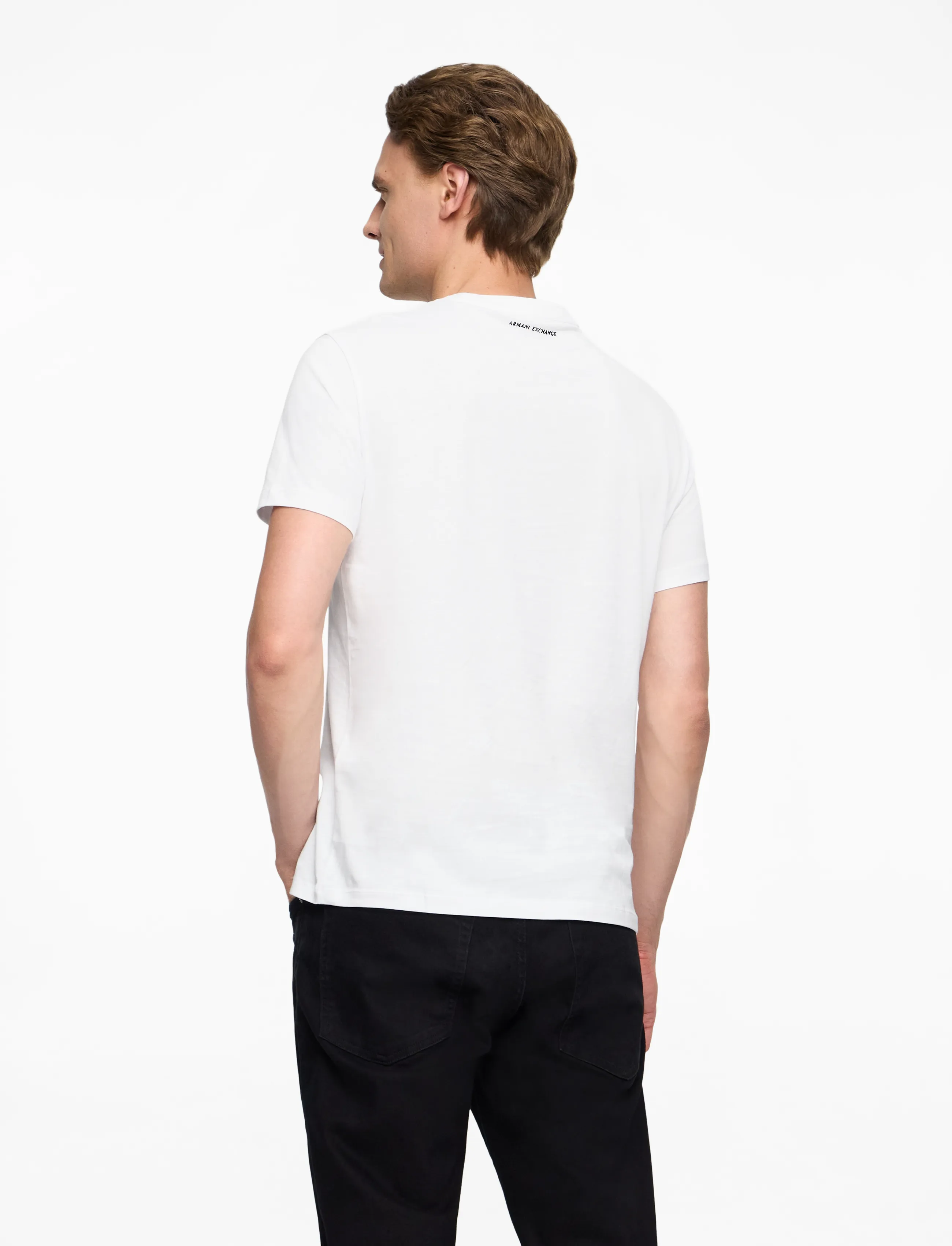 Armani Exchange - T-SHIRT - short-sleeved t-shirts - white - 4
