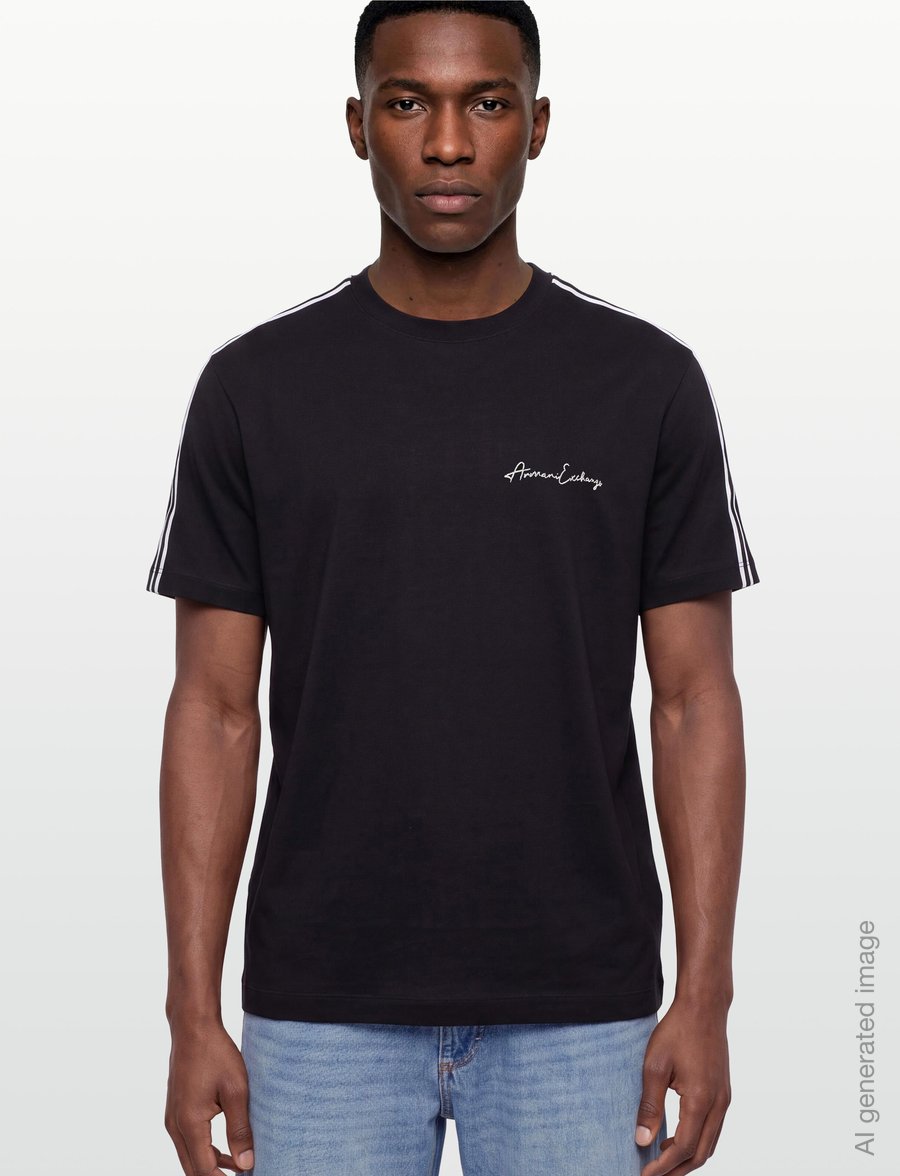 Armani Exchange - T-SHIRT - kurzärmelige t-shirts - black - 3