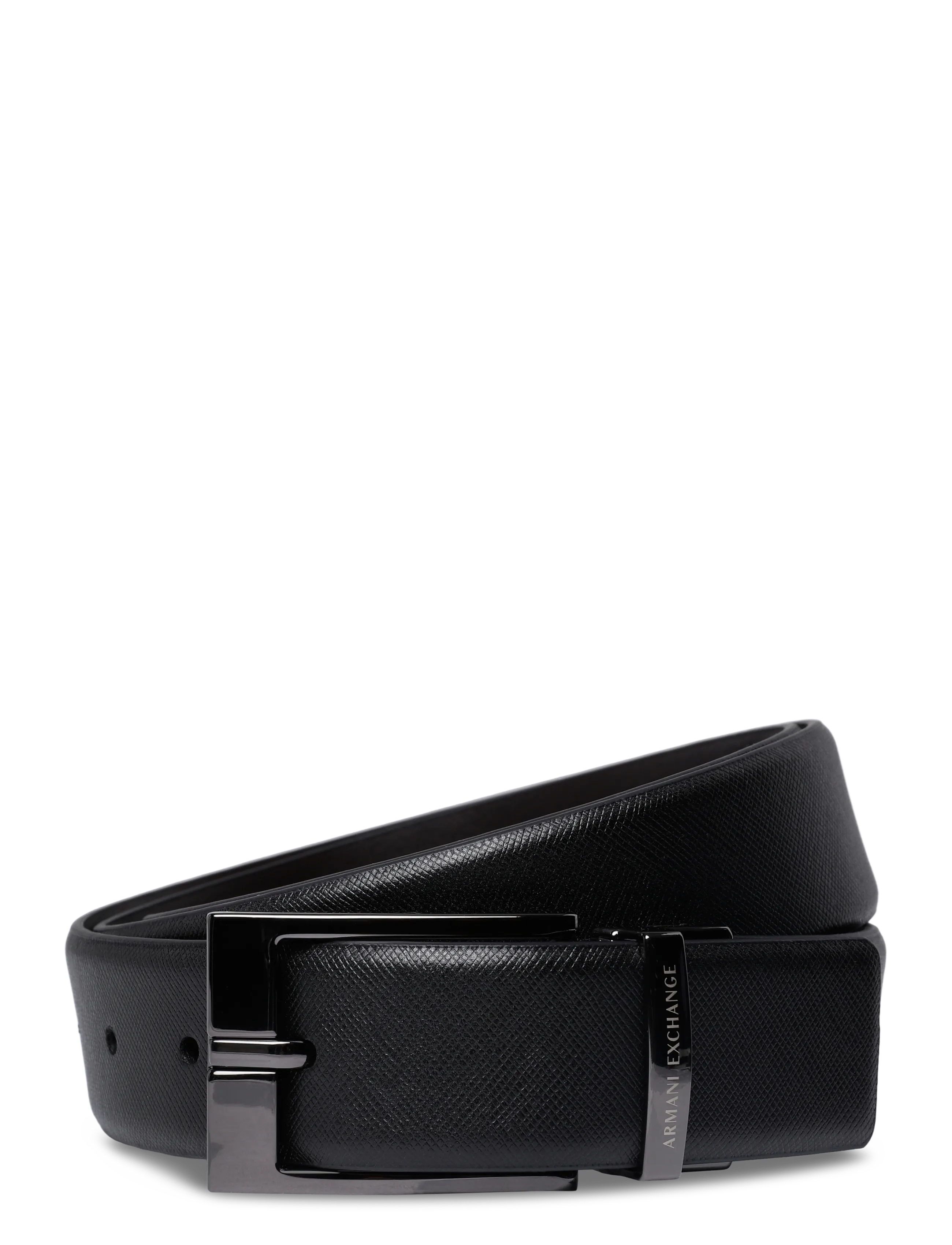 Armani Exchange TONGUE BELT - Für ihn - BLACK/DARK BROWN / black