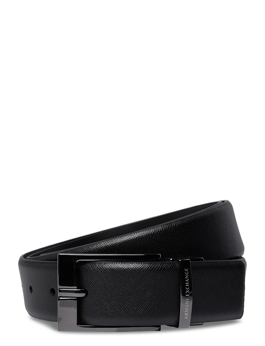 Armani Exchange - TONGUE BELT - paski klasyczne - black/dark brown - 0