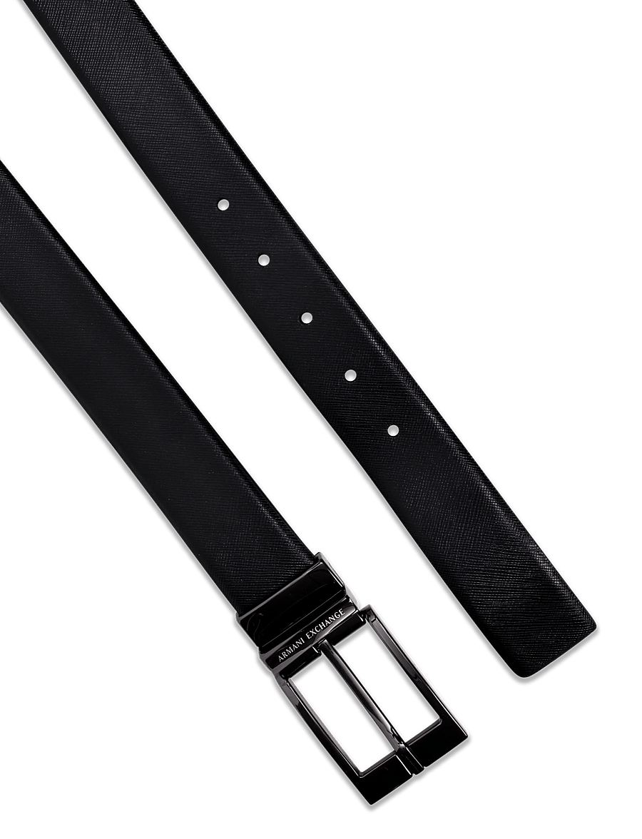 Armani Exchange - TONGUE BELT - paski klasyczne - black/dark brown - 1