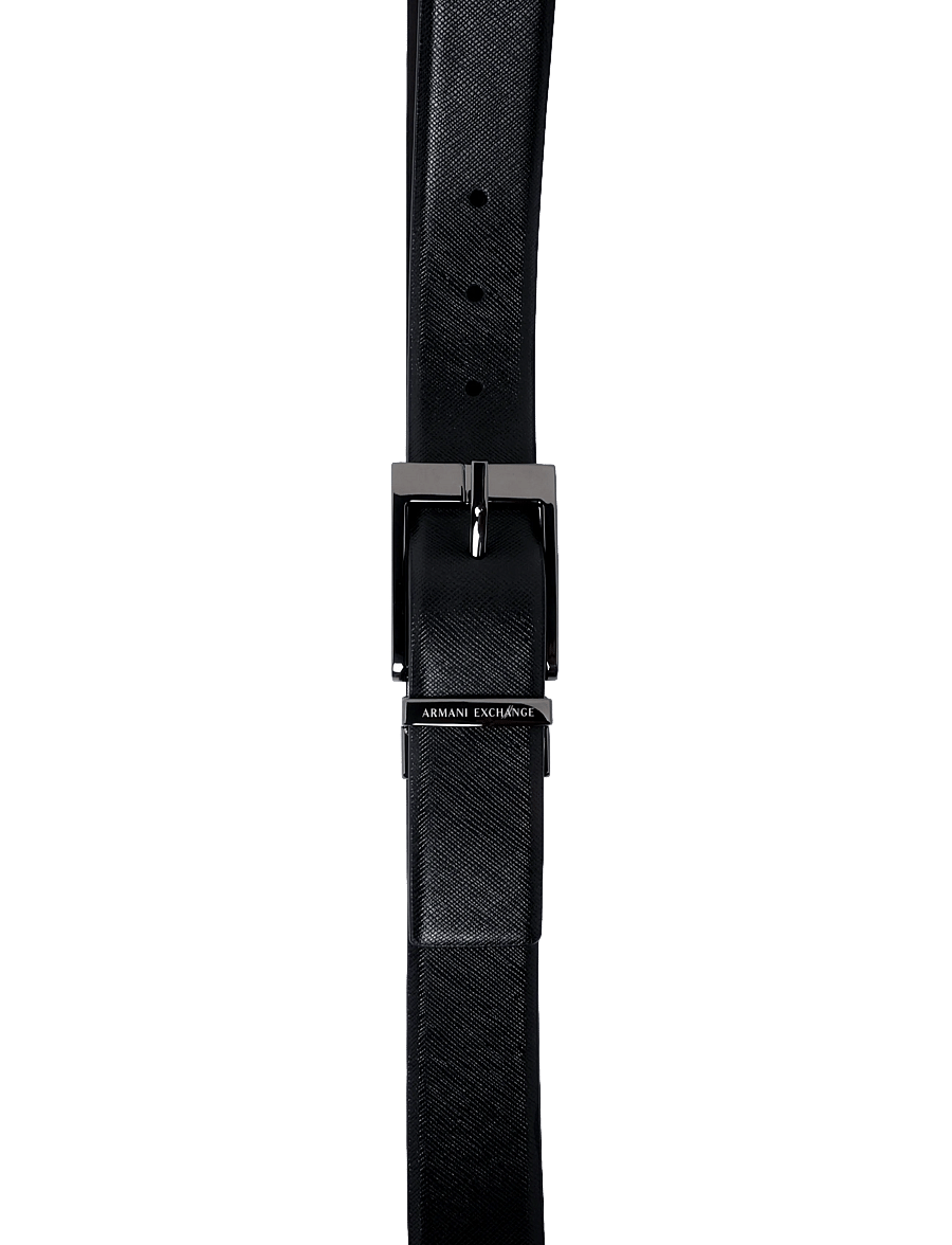 Armani Exchange - TONGUE BELT - paski klasyczne - black/dark brown - 2