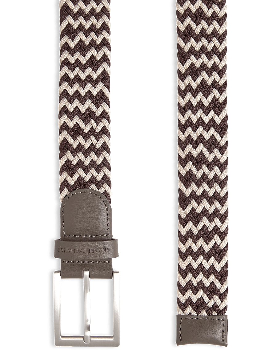 Armani Exchange - TONGUE BELT - klassieke riemen - major brown/cream - 1