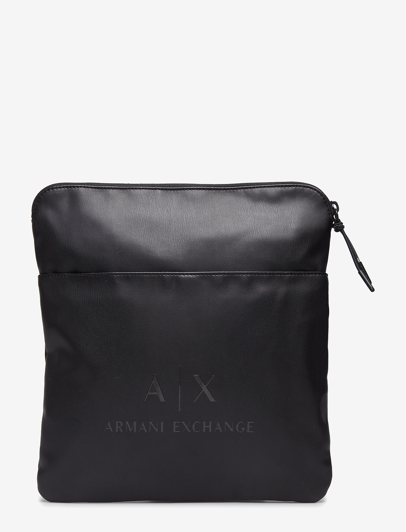 Armani Exchange - MAN PVC/PLASTIC MESSENGER BAG - black/gun metal - 0