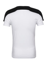 Armani Exchange - MEN'S 2PACK T-SHIRT - laisvalaikio marškinėliai - black/white - 2