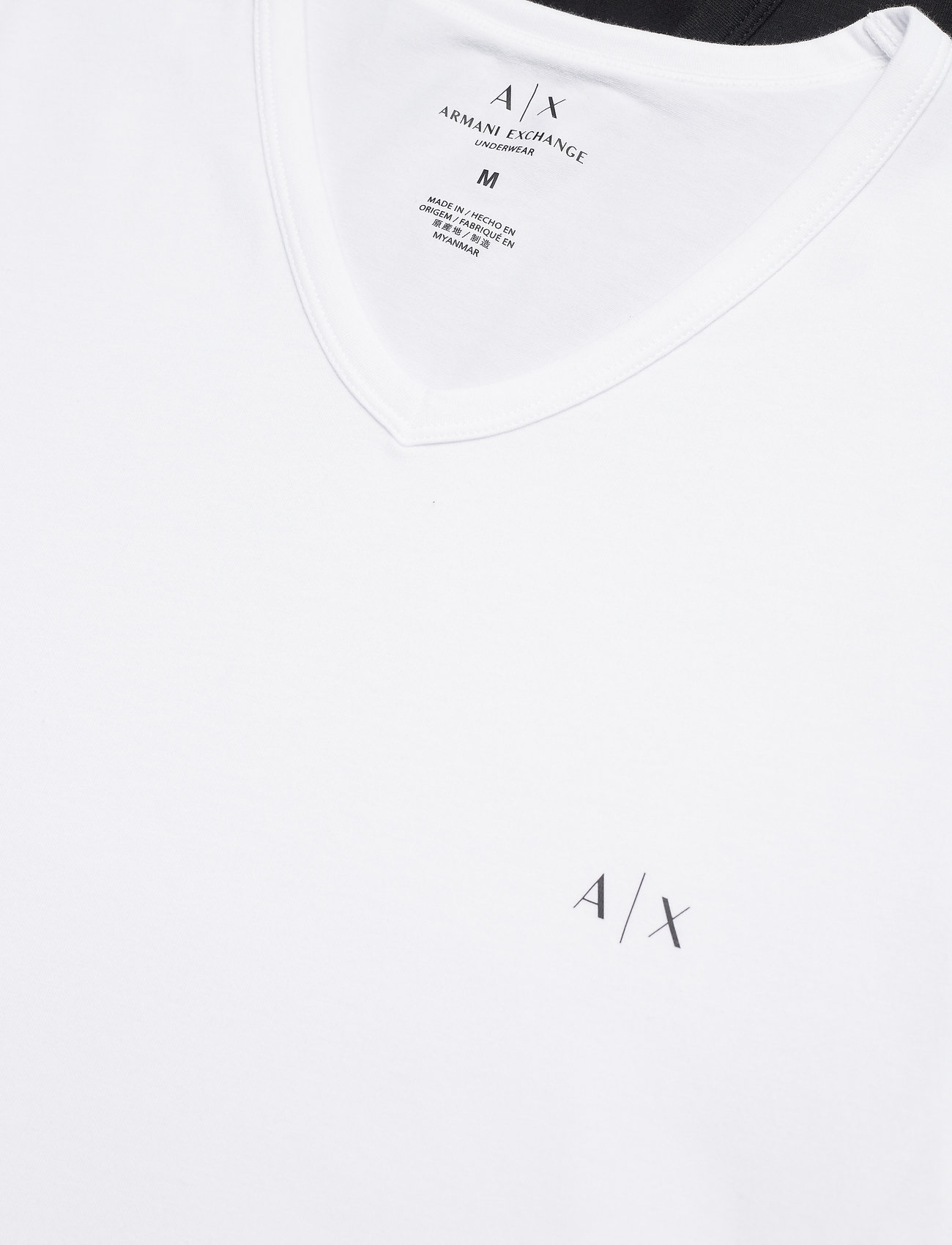 Armani Exchange - MEN'S 2PACK T-SHIRT - laisvalaikio marškinėliai - black/white - 1