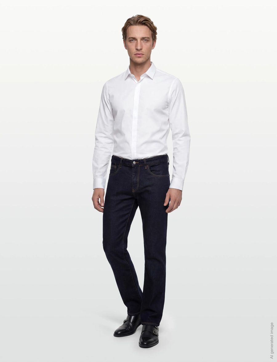 Armani Exchange - 5 POCKETS PANT - regular jeans - blue denim - 0
