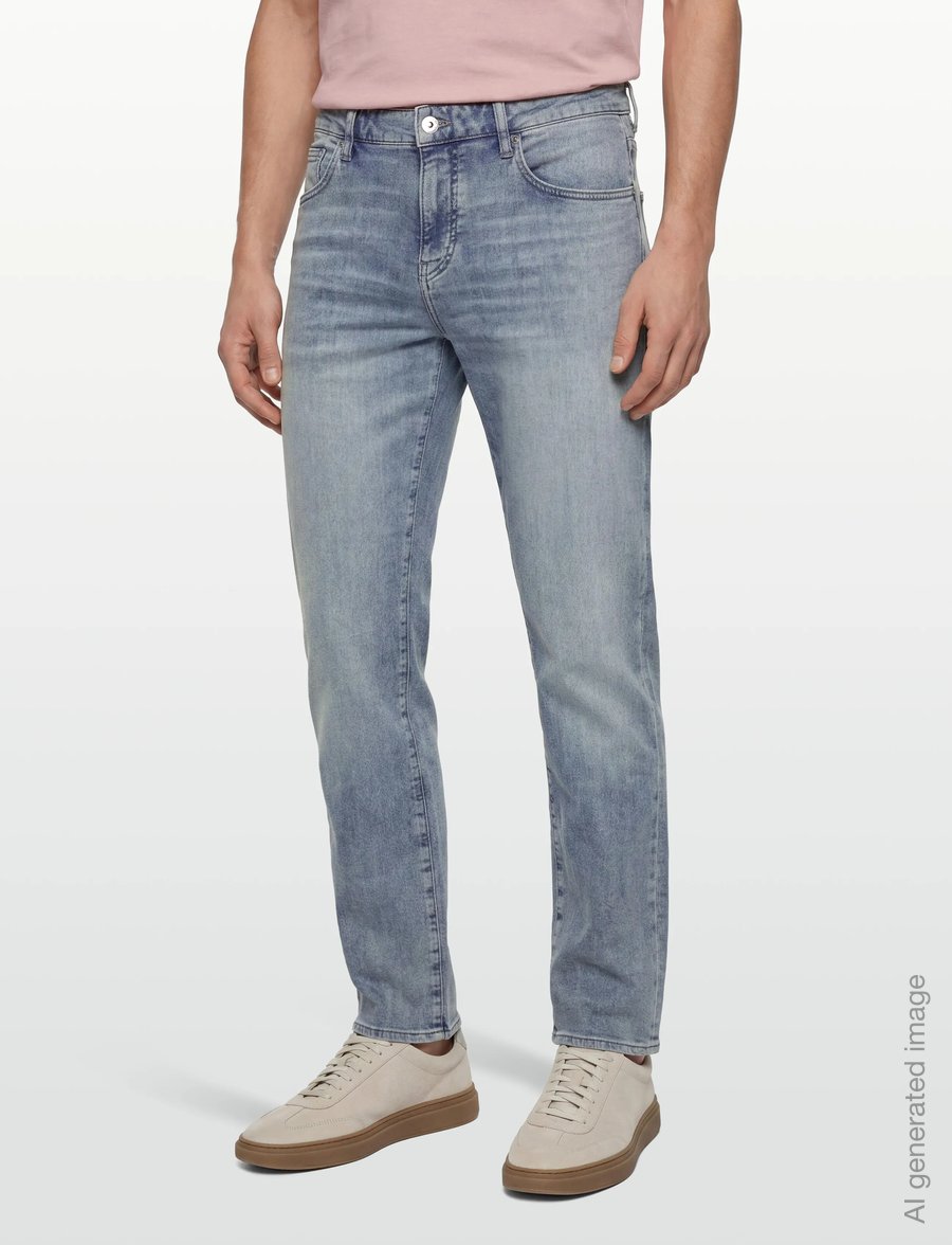 Armani Exchange - 5 POCKETS PANT - regular jeans - light blue denim - 3