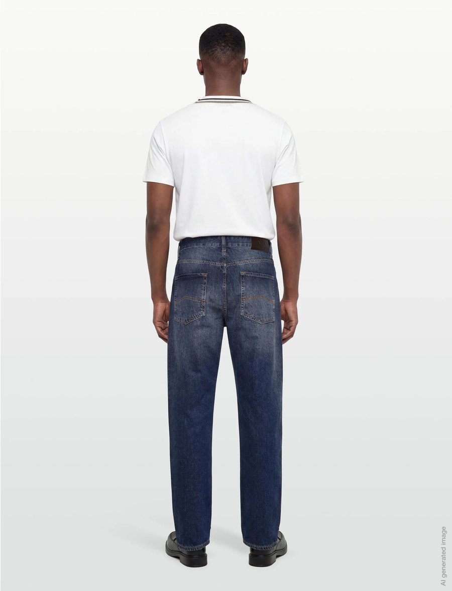 Armani Exchange - 5 POCKETS PANT - regular jeans - blue denim - 4