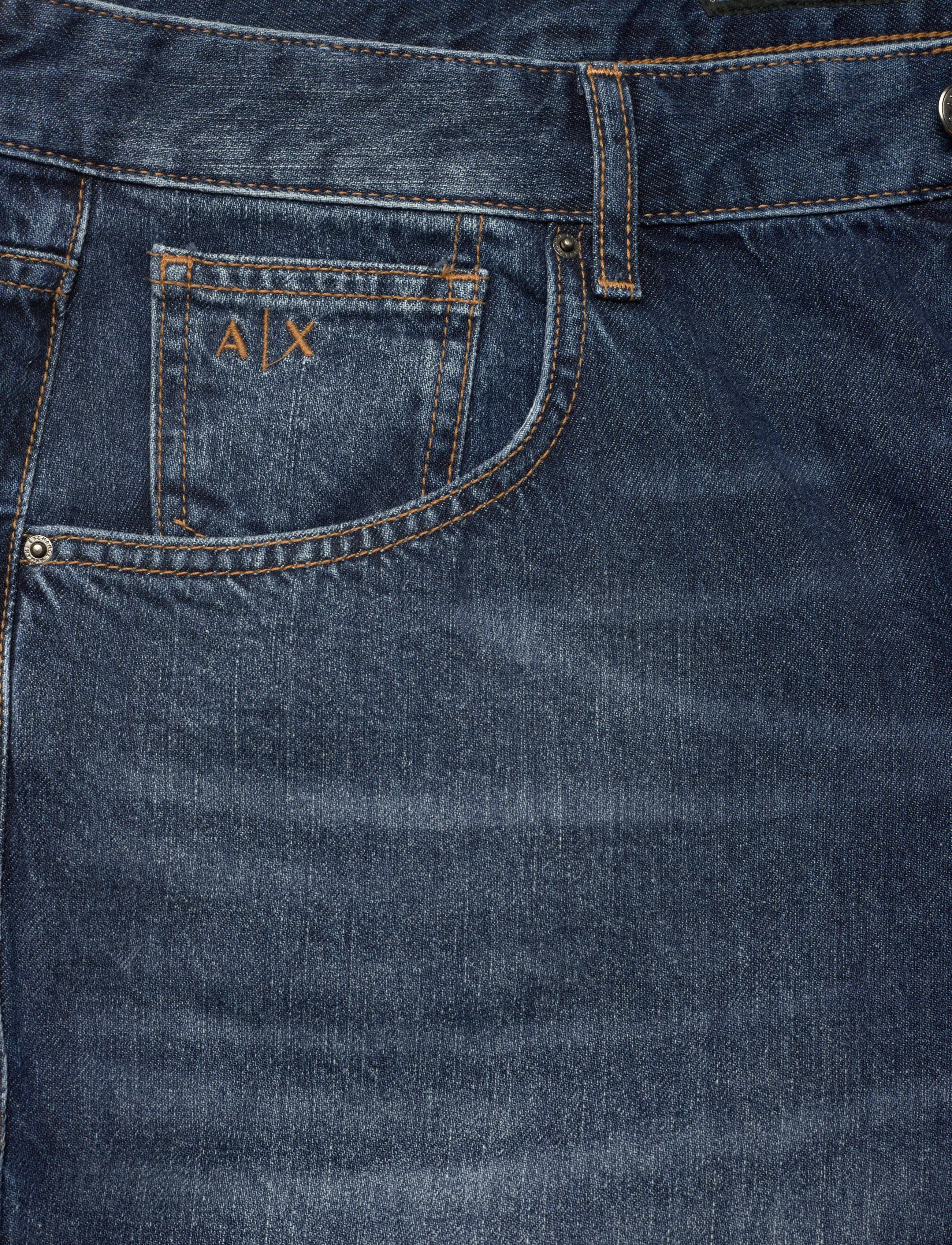 Armani Exchange - 5 POCKETS PANT - spodnie & dżinsy - blue denim - 5