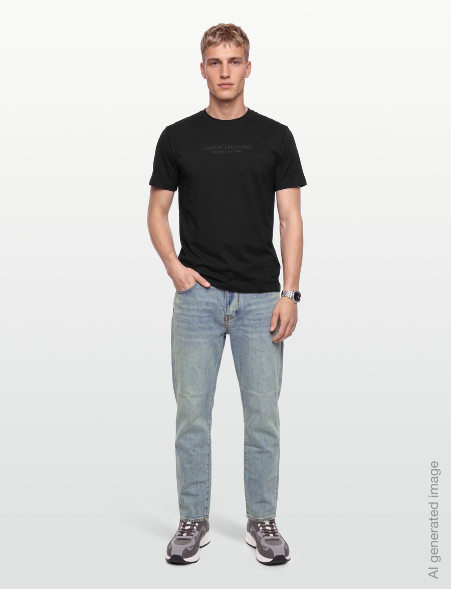 Armani Exchange - 5 POCKETS PANT - regular jeans - medium blue denim - 0