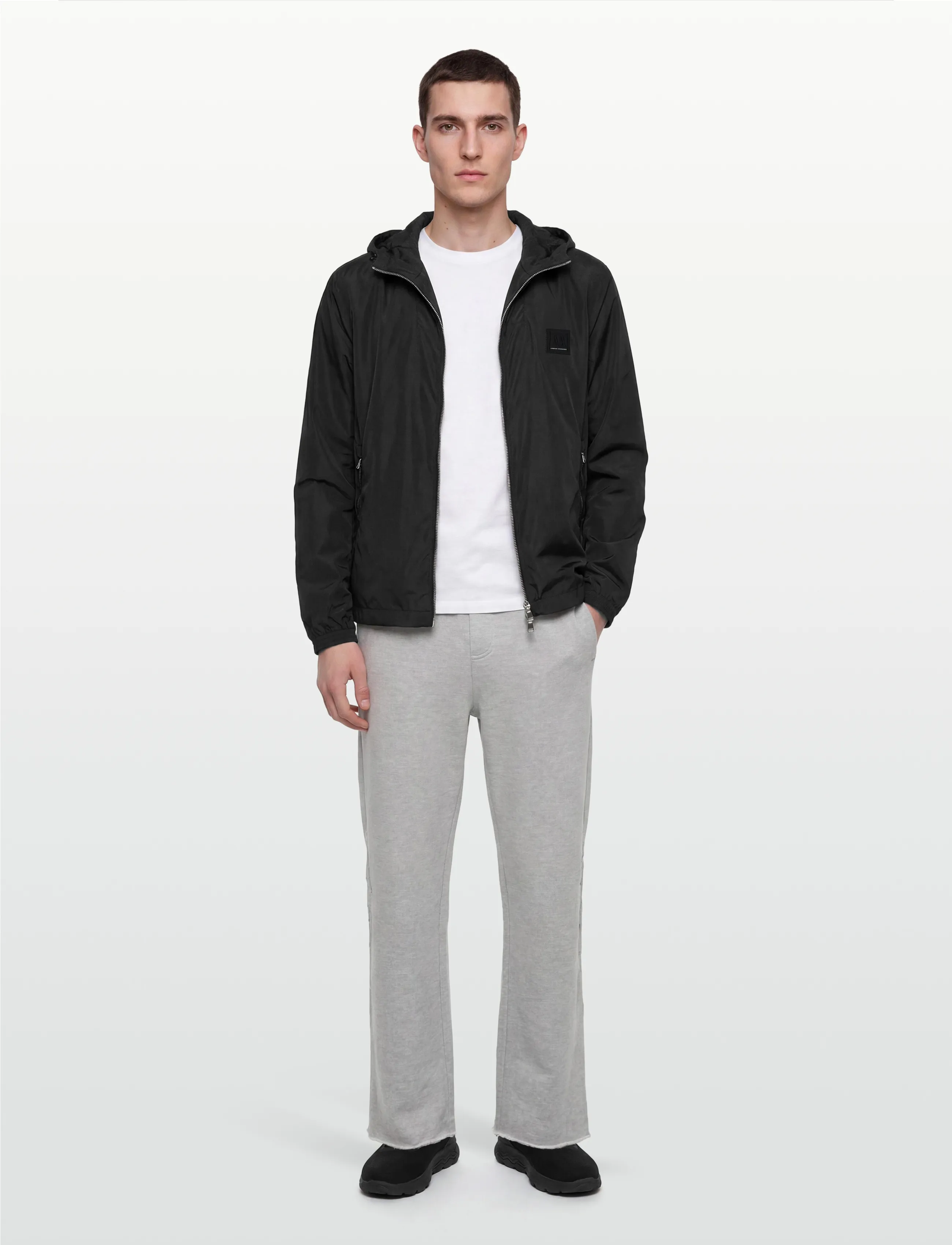 Armani Exchange Blouson Jacket, Mænd, Hætte Blouson Jakke, Sort, Str: M