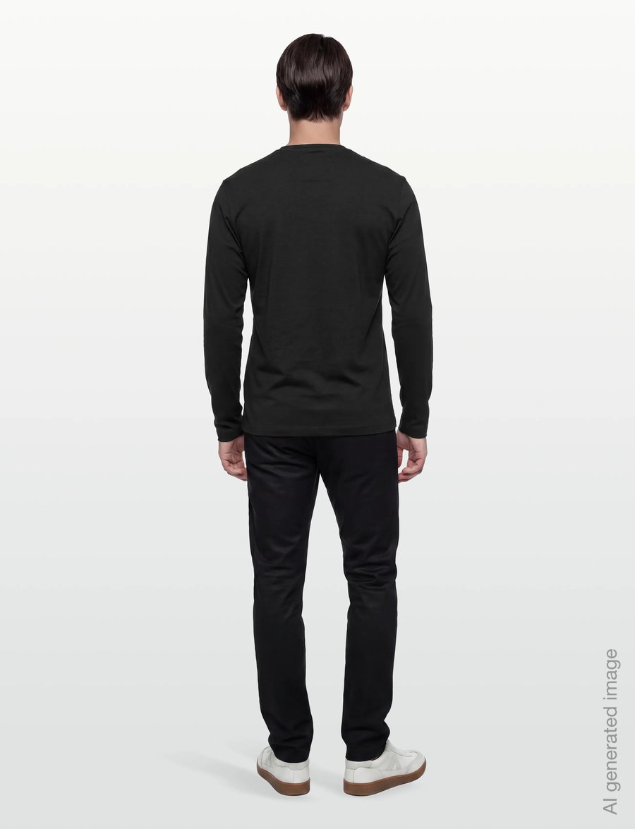 Armani Exchange - T-SHIRT - pikkade varrukatega t-särgid - black - 4