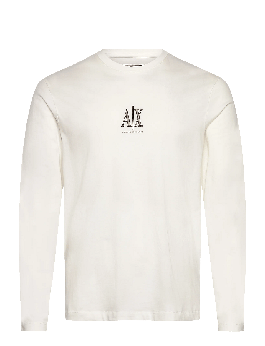 Armani Exchange - T-SHIRT - langärmelige t-shirts - off white - 0
