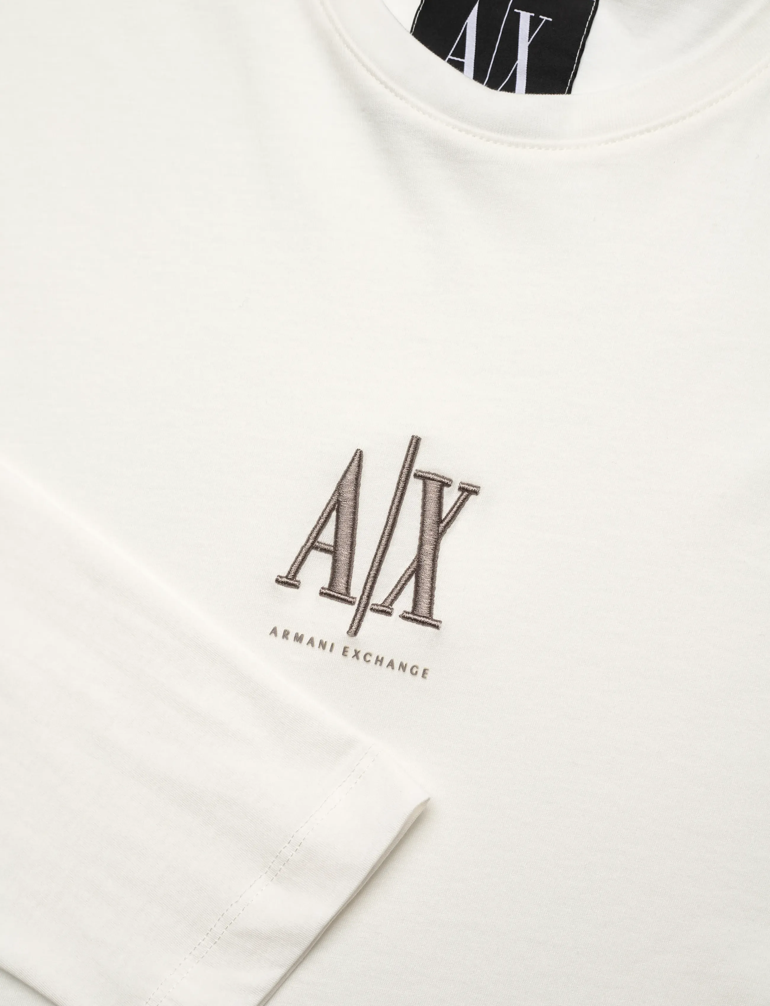Armani Exchange - T-SHIRT - langärmelig - off white - 2
