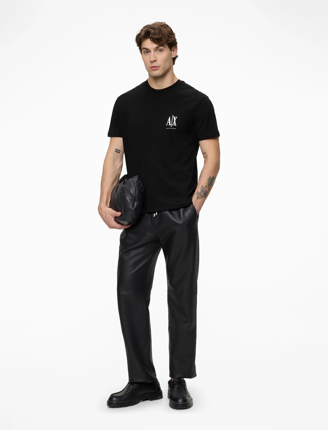 Armani Exchange - T-SHIRT - kortärmade t-shirts - black - 2