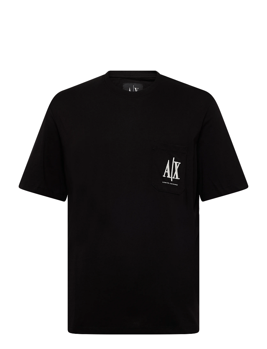 Armani Exchange - T-SHIRT - kurzärmelige t-shirts - black - 0