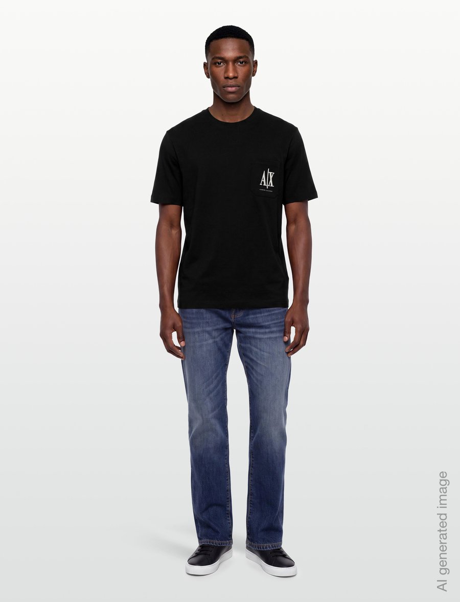 Armani Exchange - T-SHIRT - lühikeste varrukatega t-särgid - black - 0